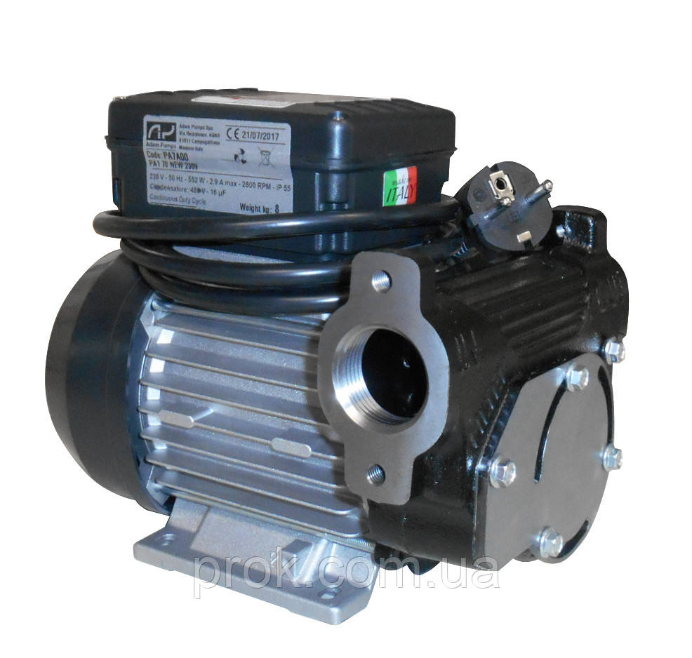 Насос для перекачування або заправляння ДТ, РА1 Adam Pumps (Італія) 220 В/70 л., фото 1