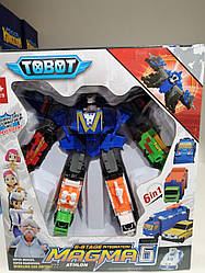 Трансформер Тобот Магма Magma 22 см 6 в 1, шість машин збираються в тобота tobot