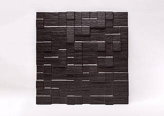 Гіпсові панелі 3D Gipster Абремо Premium  500*500мм black wood