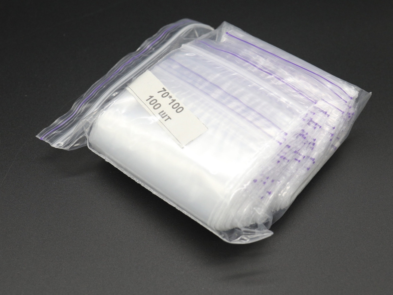 Гріппер пакет для пакування та зберігання дрібних деталей 7х10 см. із замком zip-lock 100 шт/уп. Пакет струна, фото 1