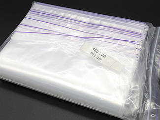 Пакет для заморозки Струна із замком zip-lock поліетиленовий 16х22 см. 100 шт/уп. Пакет Гріппер
