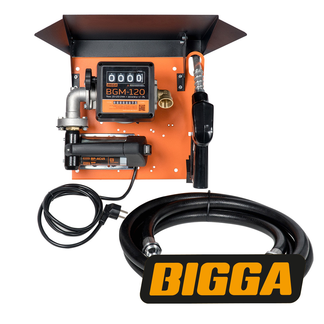 Bigga Gamma AC-45 - вузол для заправки дизельним паливом з лічильником, 220В, 45 л/хв.