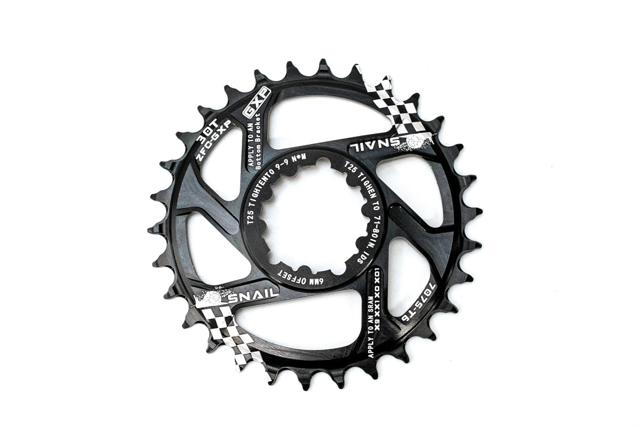 Зірка-неспадайка до шатуна NW AL 34T GXP (SRAM) offset 6mm SNAIL (чорн.), фото 1