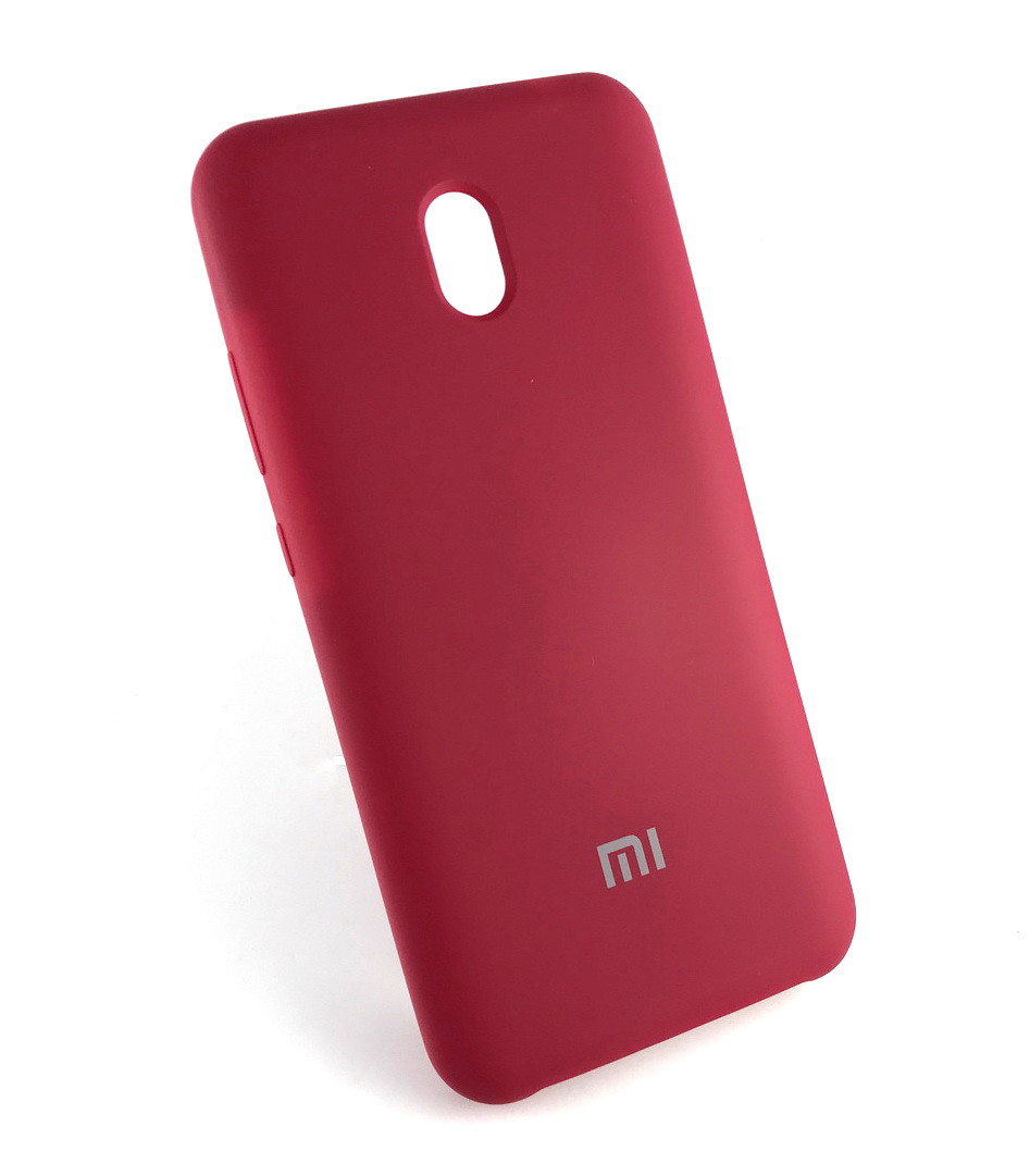 Чохол для Xiaomi Redmi 8A накладка на бампер протиударний Silicone Cover бордо