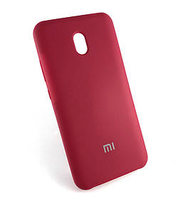 Чохол для Xiaomi Redmi 8A накладка на бампер протиударний Silicone Cover бордо