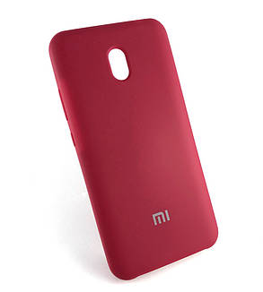 Чохол для Xiaomi Redmi 8A накладка на бампер протиударний Silicone Cover бордо, фото 1