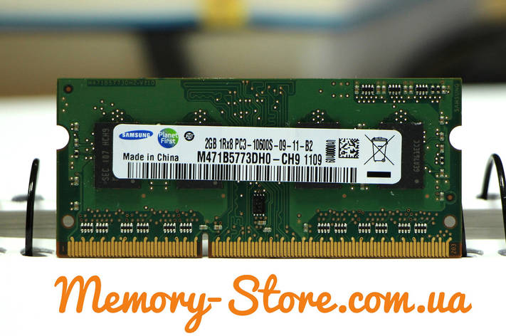Оперативна пам'ять для ноутбука Samsung DDR3 2GB PC3-10600s 1333MHz sodimm, б/в, фото 1