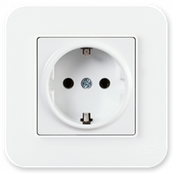 Розетка із заземленням Gunsan Radius біла 01 37 12 00 100 115