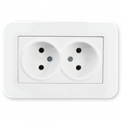 Розетка подвійна Gunsan Radius біла 01 37 12 00 100 149
