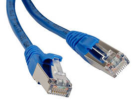 Патч-корд литий, UTP, RJ45, Cat.5e, 0,5m, синій