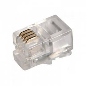 Коннектор RJ-11 4P4C (100 шт/уп.)