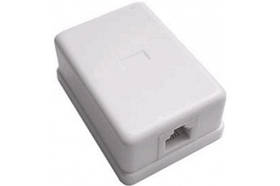 Розетка UTP 8P8C RJ45 1порт накладна біла