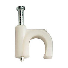 Кліпса (скоба) з цвяхом для круглого кабелю 5 мм (пач. 100шт.)