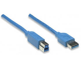 Кабель USB 3.0 AM/BM 1,5 м blue