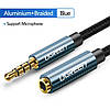 Кабель аудіо Ugreen 4 pin 3.5 mm подовжувач 1.5 М Black (AV118), фото 5
