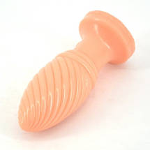 Силіконова анальна пробка 4.7 см зі спіраллю велика м'яка Mashroom Plug, фото 4
