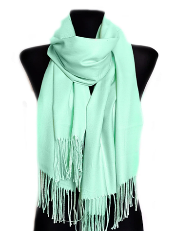 Однотонний шарф палантин Маріана 185*70, ментол, фото 1