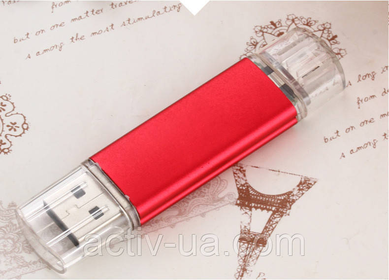 Двухсторонняя USB/micro-USB флешка на 256гб с подключением к ПК и ...