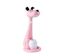 Детская умная настольная лампа "Собака" розовая, 10Вт 3000-6500К, с ночником