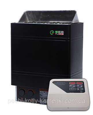 Електрокаменка для сауни та лазні EcoFlameAMC 60-D 6 кВт + пульт CON4