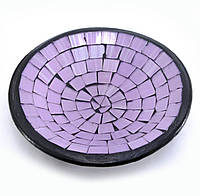 Блюдо терракотовое с фиолетовой мозаикой (11х11х3 см)