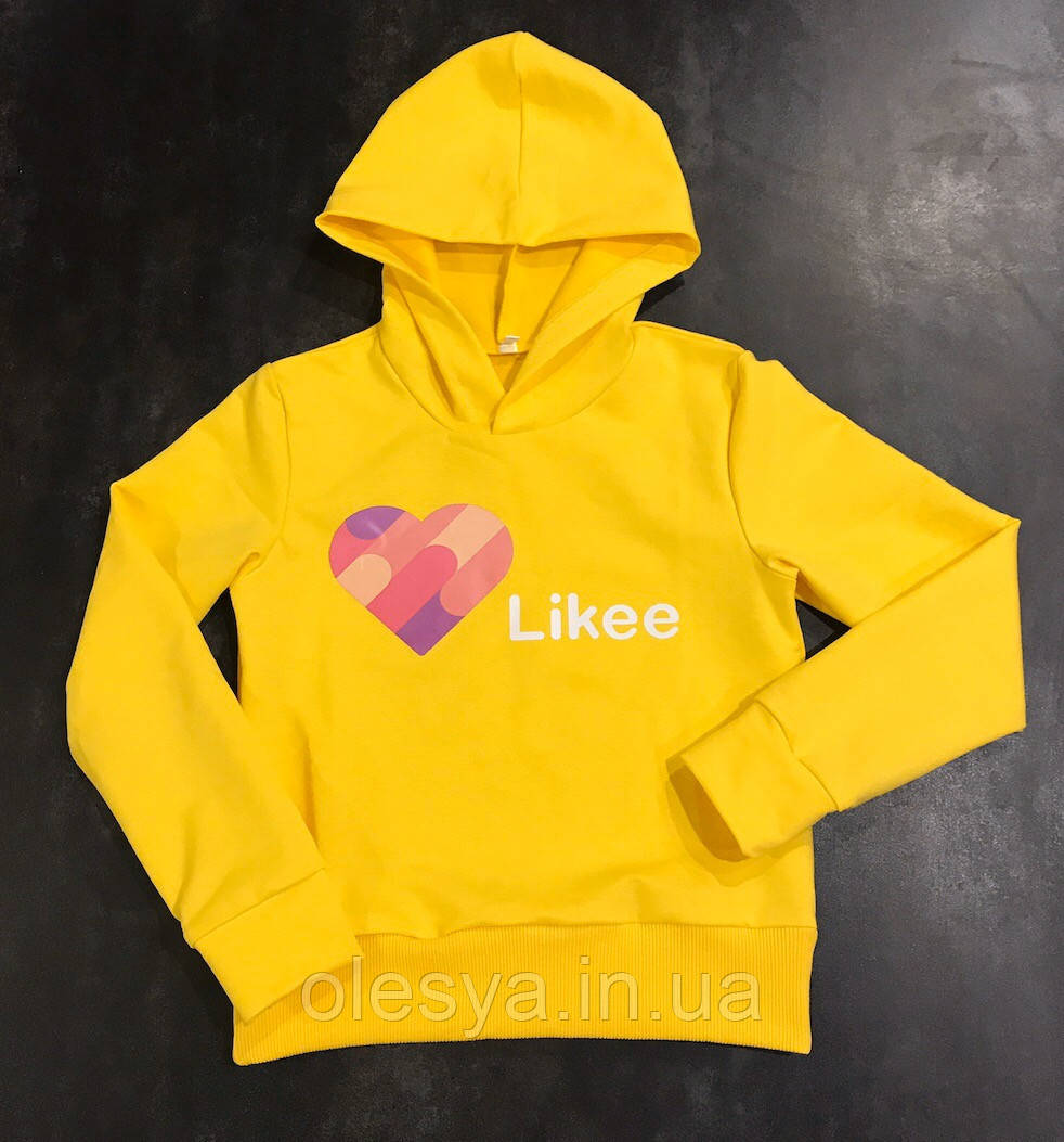 Модний світшот кроп Likee для дівчаток Розміри 128, 158, фото 1
