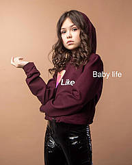 Модний світшот кроп Likee для дівчаток Розміри 128,