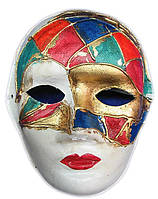 Маска карнавальная Венецианская папье-маше (25см)