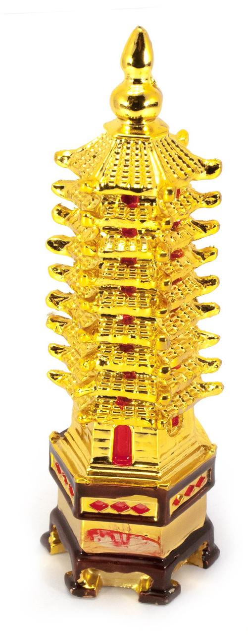 Пагода каменная крошка "золото" (19,5х6,5х5,5 см) - фото 1 - id-p1113872435