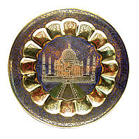 Тарелка бронзовая настенная "Тадж-Махал"(33 см)