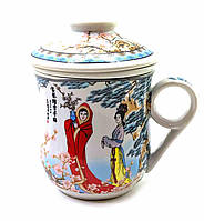 Чашка керамическая с ситом (12х11х9 см)