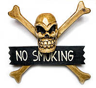 Череп с костями "No Smoking" (30х9х30 см)