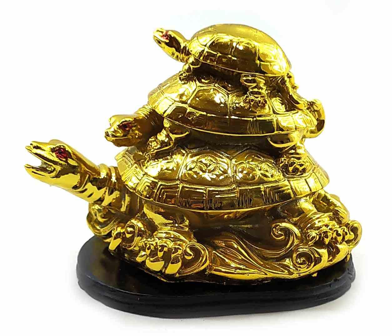 Черепахи каменная крошка золото (9х10х6 см) - фото 1 - id-p1113874682