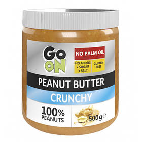 Арахісова паста Go On Nutrition Peanut Butter Crunch, 500 грам скляна банка