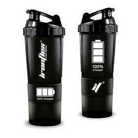 Шейкер IronFlex Spider Bottle 500 мл 100% Charged, Black