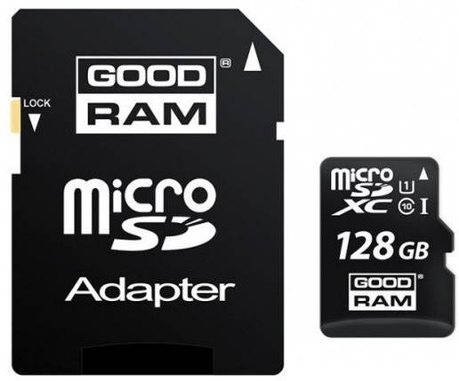 Картка пам'яті Goodram MicroSDXC 128Gb Class 10 UHS I + adapter Retail 10, фото 1