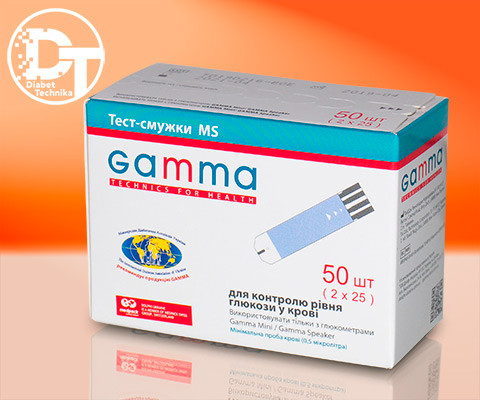 Тест-смужки для глюкометра Гамма МС (Gamma MS) - 50 шт.