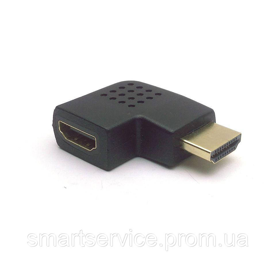 Переходник HDMI на HDMI угловой, горизонтальный, адаптер (Тип R1)) - фото 1 - id-p915324198