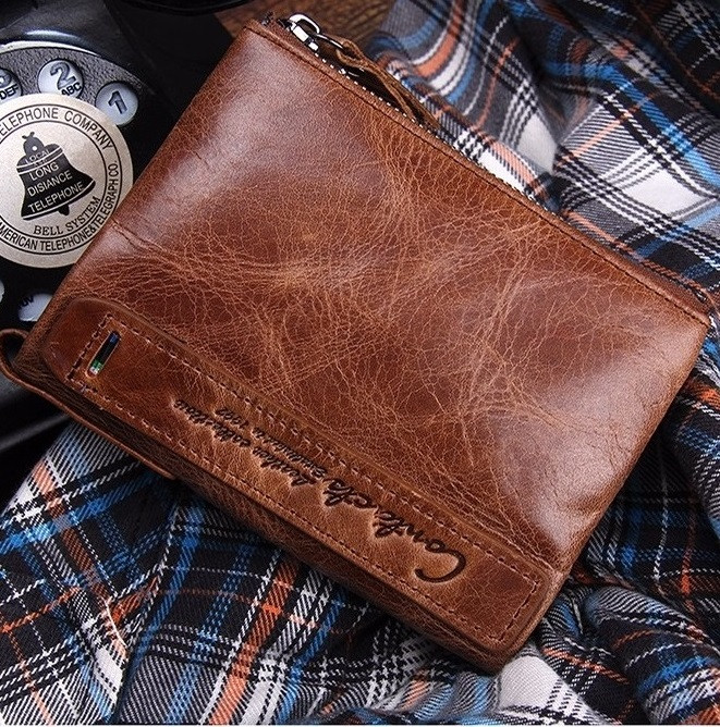 Портмоне Гаманець чоловічий шкіряний коричневий, фото 1