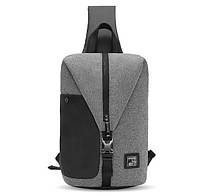 Однолямочный рюкзак для бизнеса и путешествий Arctic Hunter XB00061, 5л, Темно-серый (9121942016)