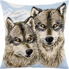 Набір для вишивки хрестом Чарівниця V290 Подушка Вовки, фото 1