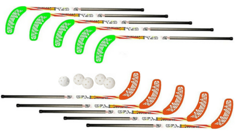 Набір для флорболу Unibros TEKE 95см (10 паличок + 5 кульок)