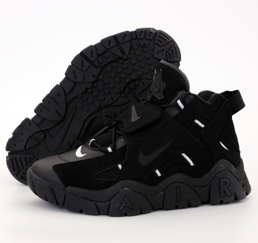 Чоловічі кросівки Nike Air Barrage Mid QS Peak Black. Живе фото. топ