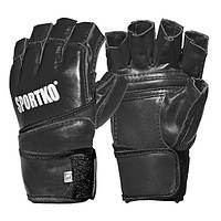 Перчатки для единоборств и MMA с открытыми пальцами SPORTKO Кожа