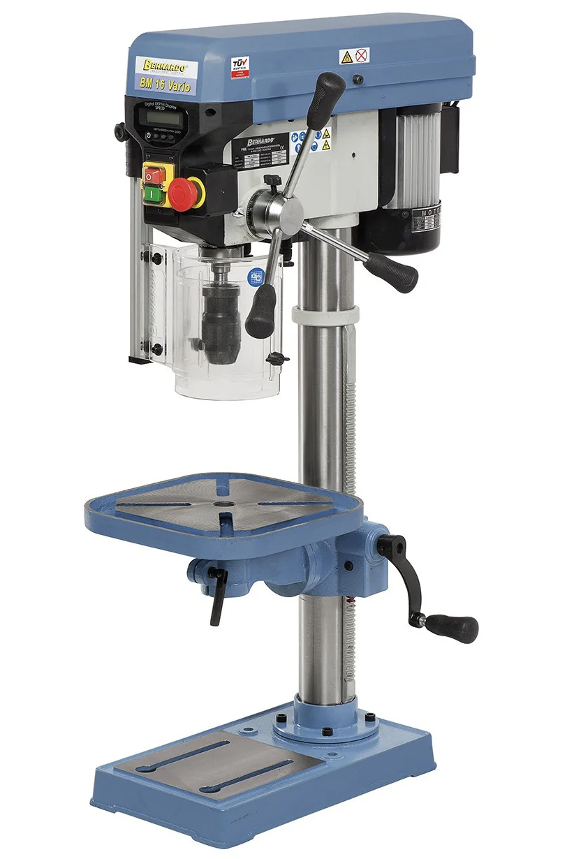 BM 16 Vario - 230 В НАСТІЛЬНИЙ СВЕРДЛИЛЬНИЙ ВЕРСТАТ НА КОЛОНІ З ВАРІАТОРОМ (0,8 кВт) Bernardo, фото 1