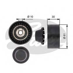 Ролик ременя генератора (паразитний) на Рено Трафік 06 -> 2.0dCi - GATES (Бельгія) T36380