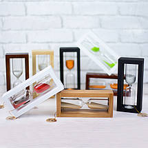 Часы песочные на 10 минут деревянные декор, фото 2