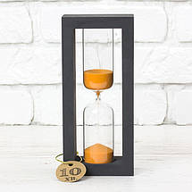 Часы песочные на 10 минут деревянные декор, фото 5