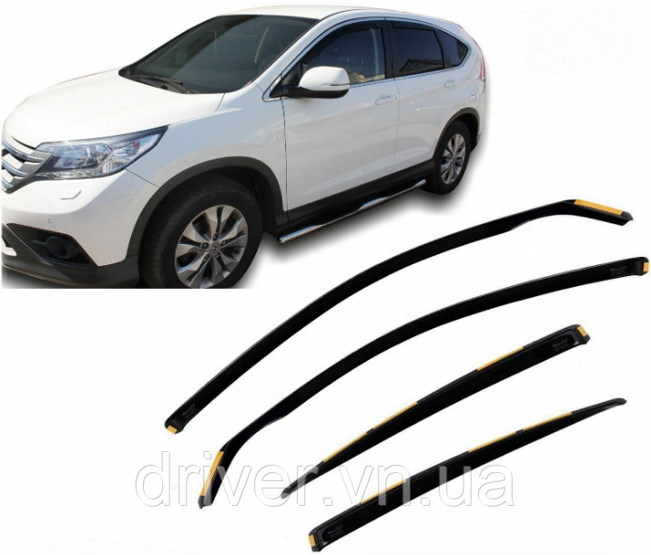 Дефлектори вікон вставні Honda CR-V 2012 - 5D