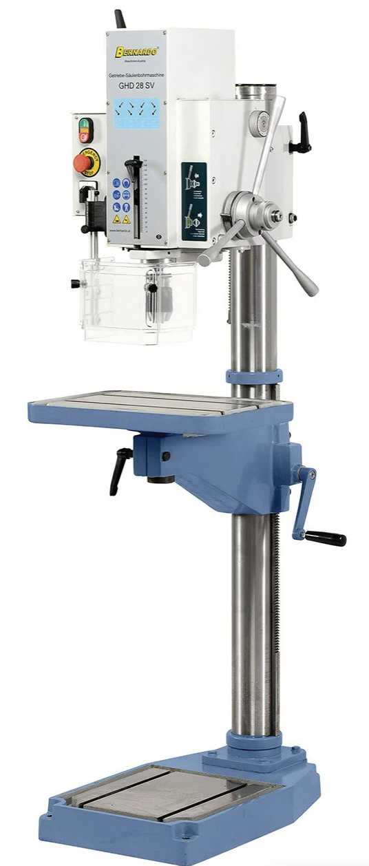 GHD 28 SV ПРОМИСЛОВИЙ РІЗЬБОНАРІЗНИЙ СВЕРДЛИЛЬНИЙ ВЕРСТАТ НА КОЛОНІ з автоподачей (1,7 кВт, М12) Bernardo, фото 1